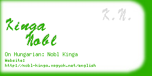 kinga nobl business card